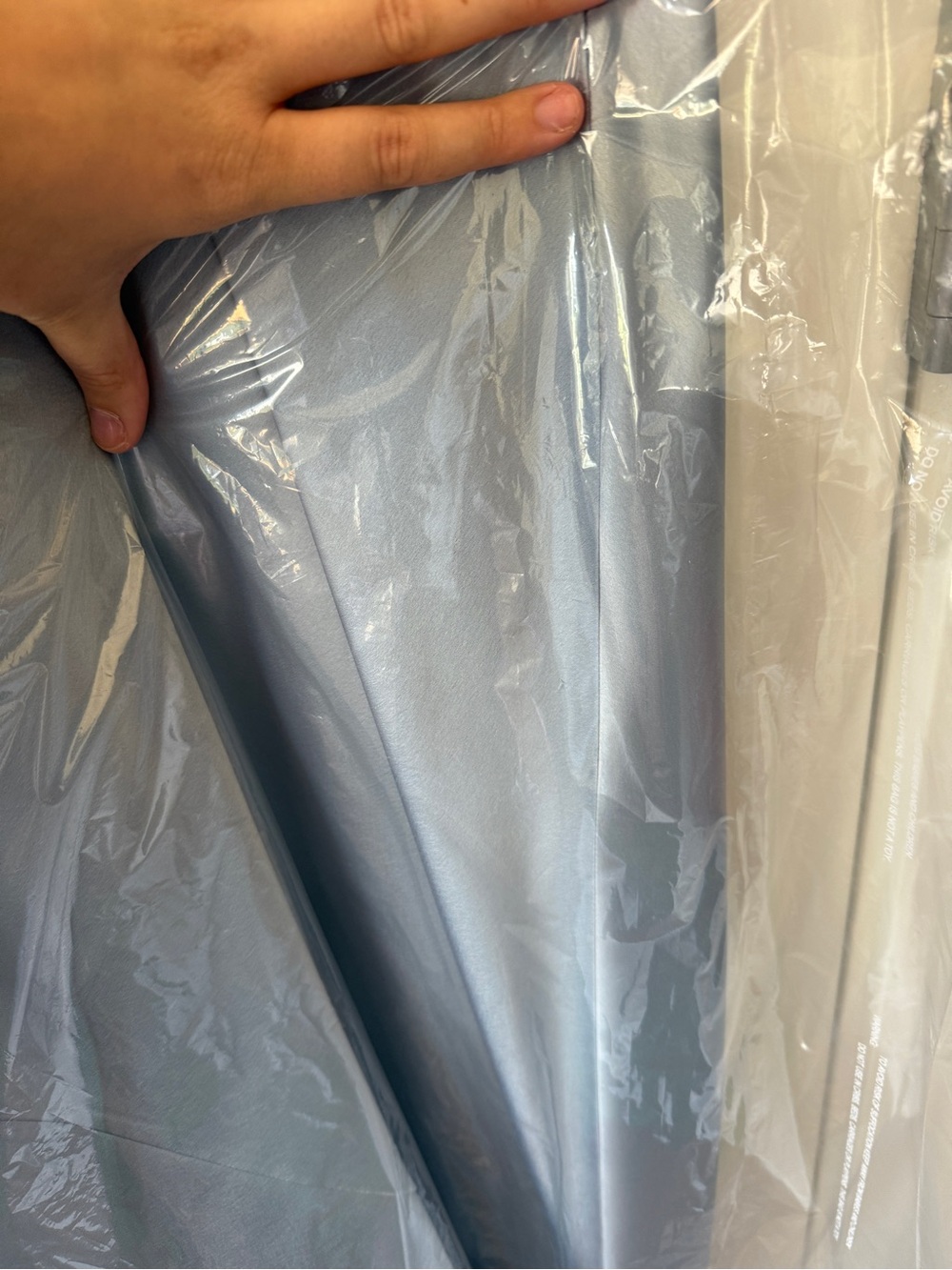 Show Me Your MuMu Satin Bella Maxi Dress in Steel Blue - Picture 12 of 12